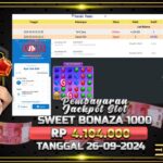 BUKTI JACKPOT SLOT SWEET BONANZA 1000 TERPERCAYA DI INDONESIA TGL 26-09-2024