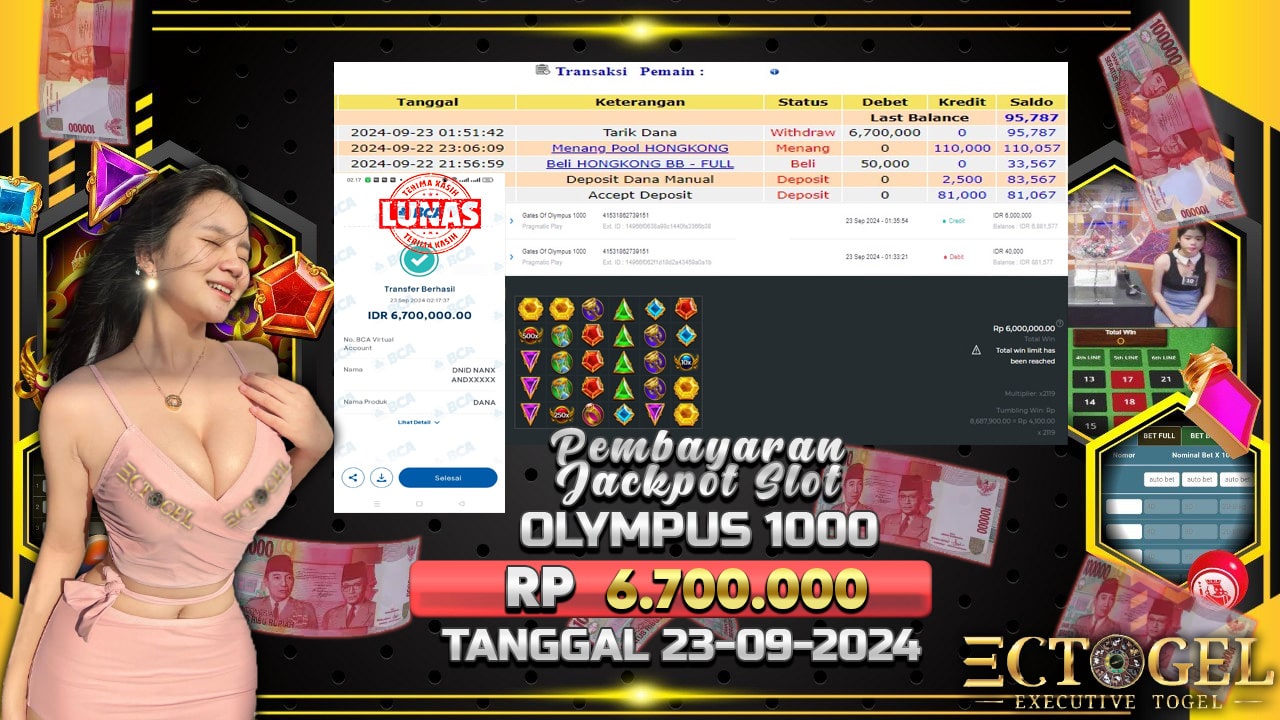 BUKTI JACKPOT SLOT GATES OF OLYMPUS 1000 TERPERCAYA DI INDONESIA TGL 23-09-2024