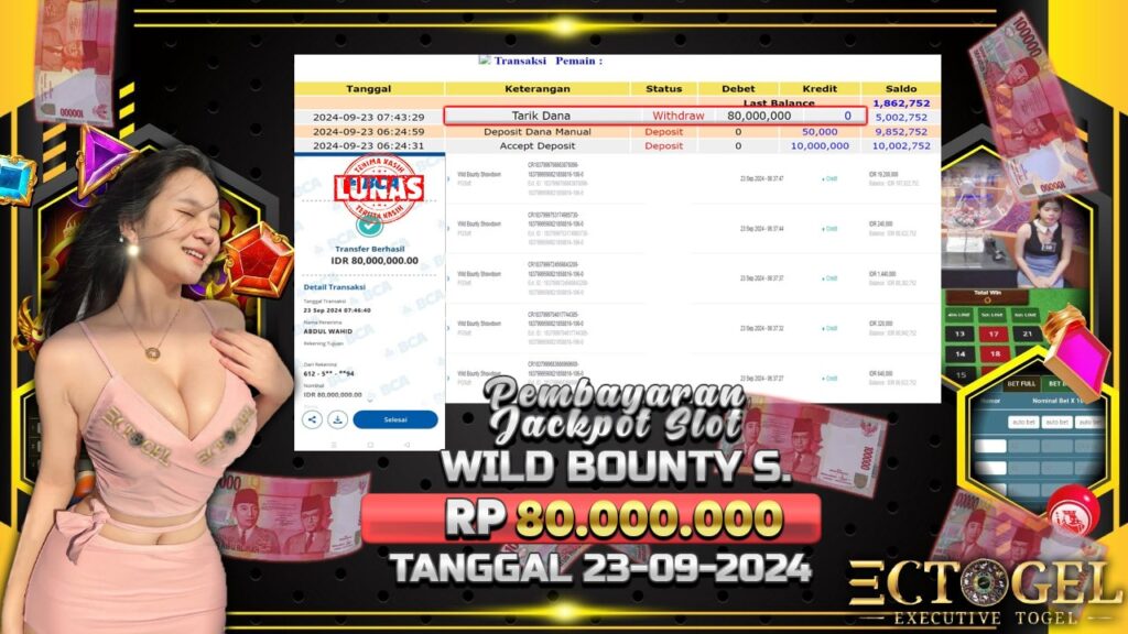 BUKTI JACKPOT SLOT WILD BOUNTY SHOWDOWN TERPERCAYA DI INDONESIA TGL 23-09-2024