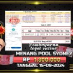 BUKTI JACKPOT TOGEL ONLINE POOL SYDNEY TERPERCAYA DI INDONESIA TGL 15-09-2024