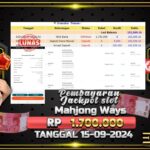 BUKTI JACKPOT SLOT MAHJONG WAYS TERPERCAYA DI INDONESIA TGL 15-09-2024