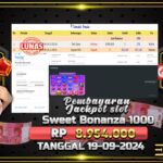 BUKTI JACKPOT SLOT SWEET BONANZA 1000 TERPERCAYA DI INDONESIA TGL 19-09-2024