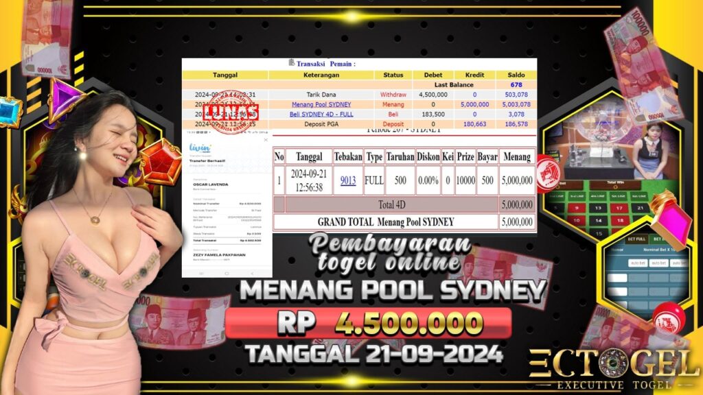 BUKTI JACKPOT TOGEL ONLINE POOL SYDNEY TERPERCAYA DI INDONESIA TGL 21-09-2024